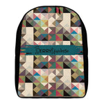 BU Green Mosaic Minimalist Backpack
